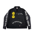 Black Saint Michael Zip-Up Work Jacket