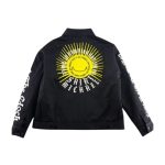 Black Saint Michael Zip-Up Work Jacket