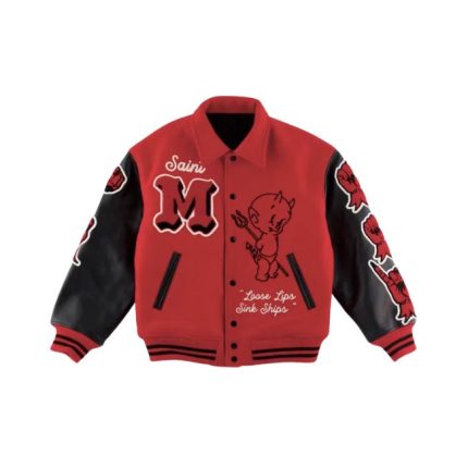 Saint Mxxxxxx Devil Varsity Jacket Red