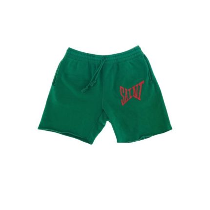 Saint Mxxxxxx Logo Sweat Shorts Green