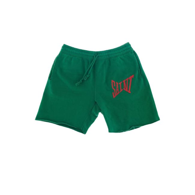 Saint Mxxxxxx Logo Sweat Shorts Green Saint Mxxxxxx Logo Sweat Shorts Green