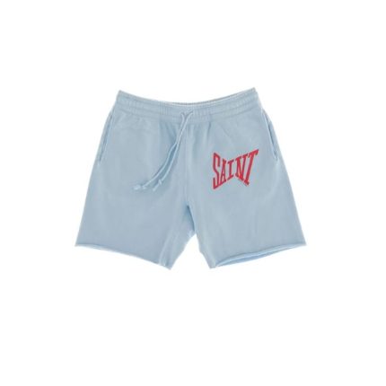 Saint Mxxxxxx Logo Sweat Shorts Blue