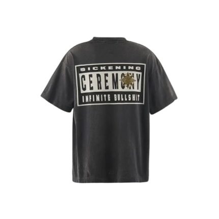 Black Denim Tears X Saint Mxxxxxx Saint Tears Short Sleeve T-Shirt