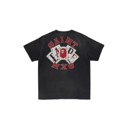 Charcoal BAPE x Saint Mx Guns Tee