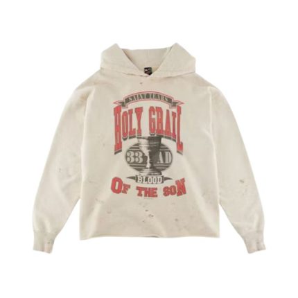 Saint Mxxxxxx x Denim Tears Holy Grail Hoodie Vintage Grey
