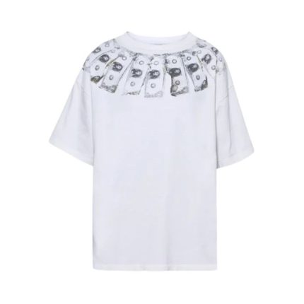 White Saint Michaels Money-Print Cotton Tee